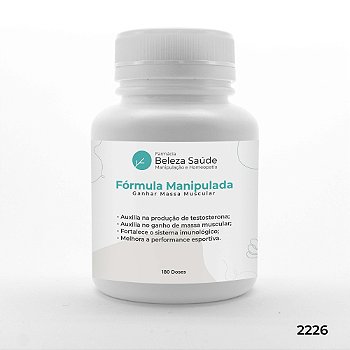 Fórmula Manipulada para Ganhar Massa Muscular - 180 doses