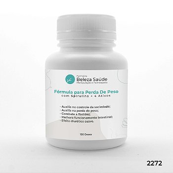 Fórmula para Perda De Peso com Spirulina + 4 Ativos - 150 doses