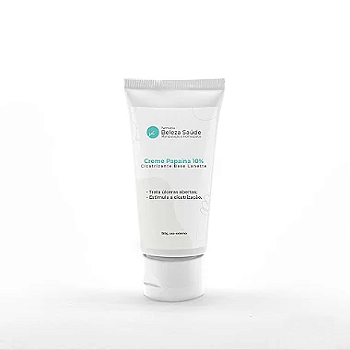 Creme Papaína 10% : Cicatrizante Base Lanette - 150g