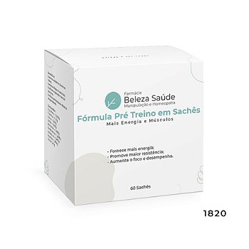 Fórmula Pré Treino em Sachês - Mais Energia e Músculos - 60 doses