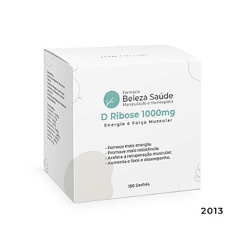 D Ribose 1000mg Energia e Força Muscular - 180 doses