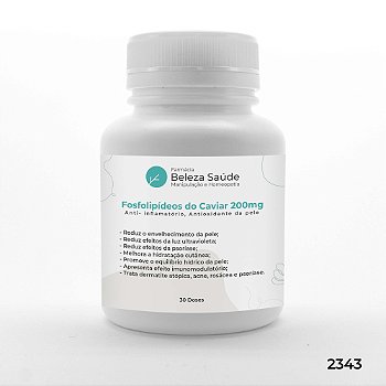 Fosfolipídeos Do Caviar 200mg - F. C. Oral Biotec Anti- inflamatório, Antioxidante da pele - 30 doses