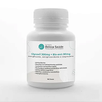 Glycoxil 300mg + Bio-arct 80mg : Antiglicante Antiglicoxidante Deglicante - 90 doses