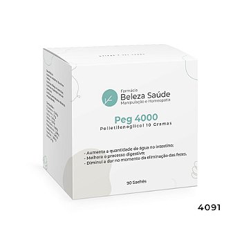 Peg 4000 Polietilenoglicol 10 Gramas : 90 Sachês