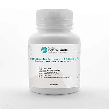 Lactobacillus Fermentum 1 Bilhão Ufc : Probiótico para Saúde Íntima da Mulher - 180 doses