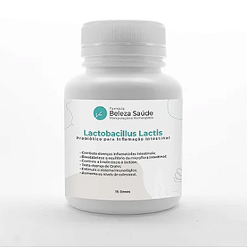 Lactobacillus Lactis Probiótico para Inflamação Intestinal - 75 doses
