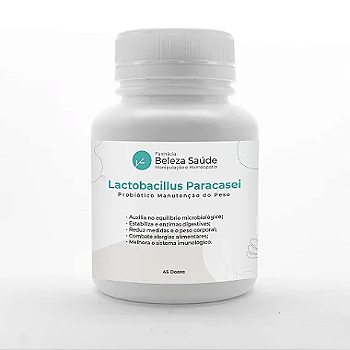 Lactobacillus Paracasei - Probiótico Manutenção do Peso - 45 doses