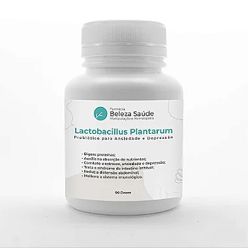 Lactobacillus Plantarum Probiótico p/ Ansiedade e Depressão - 90 doses