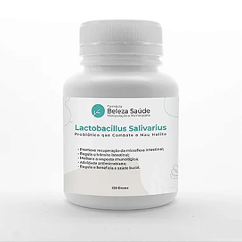 Lactobacillus Salivarius - Probiótico que Combate o Mau Halito - 120 doses