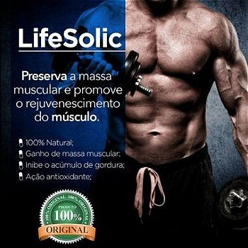 Lifesolic 150mg ( Ácido Ursólico )  Ganho de Massa Muscular - 120 doses