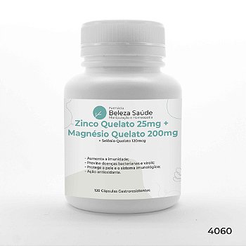 Zinco + Magnésio + Selênio : 120 Cápsulas Gastrorresistentes