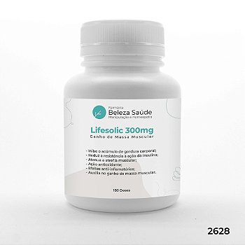Lifesolic 300mg ( Ácido Ursólico ) Ganho de Massa Muscular - 120 doses