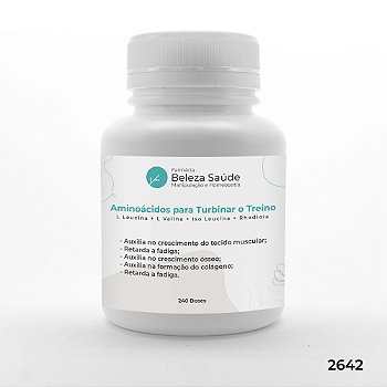 L Leucina + L Valina + Iso Leucina + Rhodiola - 240 doses