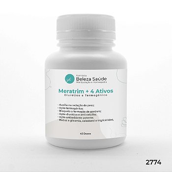 Meratrim + 4 Ativos -  Efeito Diurético e Termogênico - 45 doses