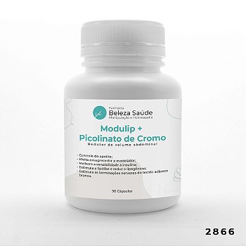 Modulip  + Picolinato De Cromo - Redutor Volume Abdominal - 90 doses