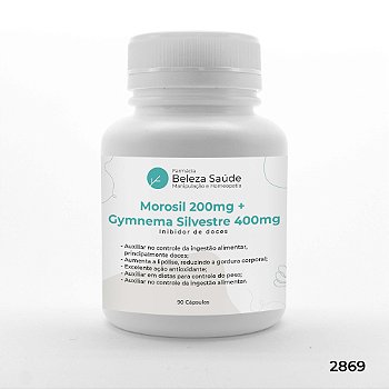 Morosil 200mg + Gymnema Silvestre 200mg - Inibidor de Doces - 90 doses