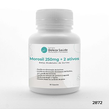 Morosil 250mg + 2 Ativos - Detox Modelador de Curvas - 90 doses