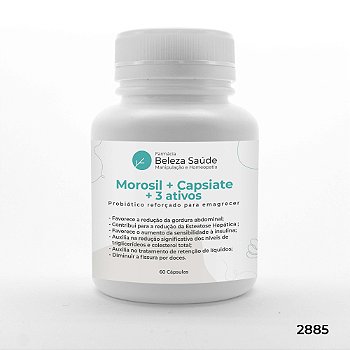 Morosil + Capsiate + 3 Ativos - Diurético e Antioxidante - 60 doses