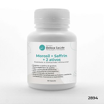 Morosil + Saffrin + 2 Ativos - Combate a Compulsão Alimentar - 60 doses