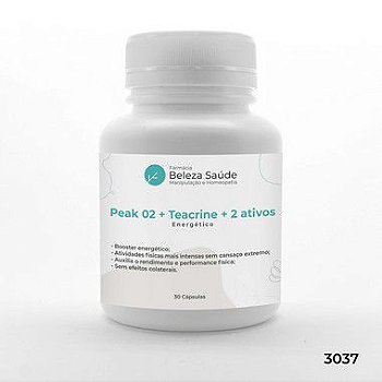 Peak O2 + Teacrine + 2 Ativos - Energético - 30 Cápsulas