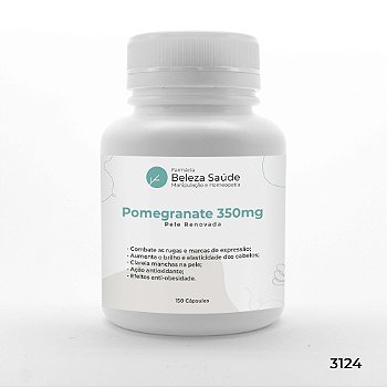 Pomegranate 350mg Pele Renovada - 150 Cápsulas