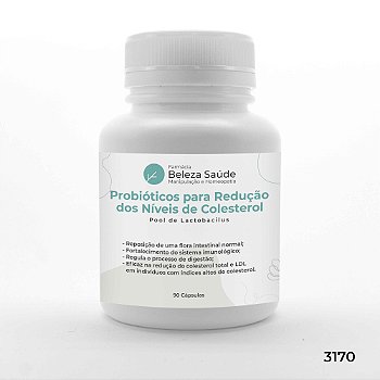 Probióticos para Redução Níveis de Colesterol - 60 Cápsulas