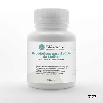 Probióticos para Saúde da Mulher : Pool com 7 Lactobacillus - 90 Cápsulas