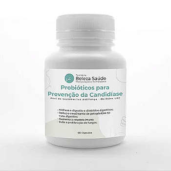 Probióticos Prevenção Candidíase : Pool de Lactobacillus Antifungo 6 Bilhões UFC - 90 Cápsulas