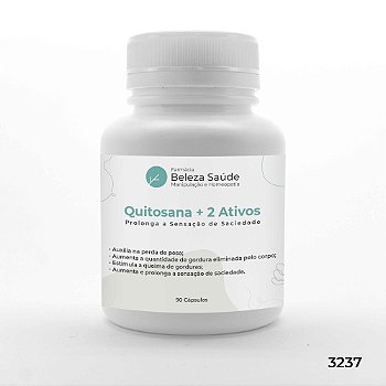 Quitosana + 2 Ativos - Prolonga a Sensação de Saciedade - 90 Cápsulas
