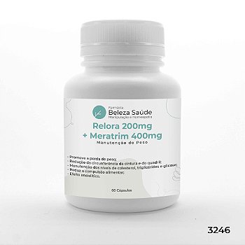 Relora 200mg + Meratrim 400mg - Manutenção do Peso - 60 Cápsulas