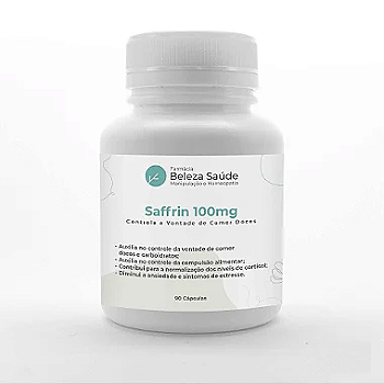 Saffrin 100mg - Controla a Vontade de Comer Doces - 90 Cápsulas