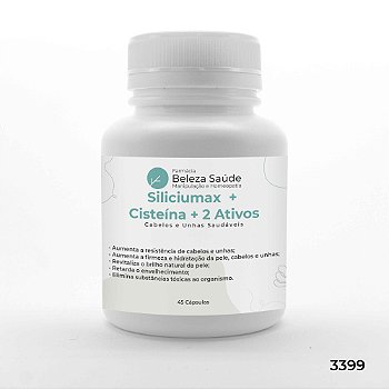 Siliciumax + Cisteína + 2 Ativos - Cabelos e Unhas Saudáveis - 45 Cápsulas