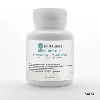 Siliciumax + Cisteína + 2 Ativos - Cabelos e Unhas Saudáveis - 90 Cápsulas