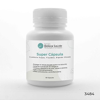 Super Cápsula - Combate Rugas, Flacidez, Bigode Chinês - 60 Cápsulas