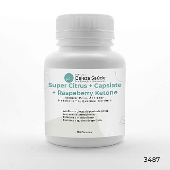 Super Citrus + Capsiate + Raspeberry Ketone : Reduzir Peso, Acelerar Metabolismo, Queimar Gordura - 120 Cápsulas