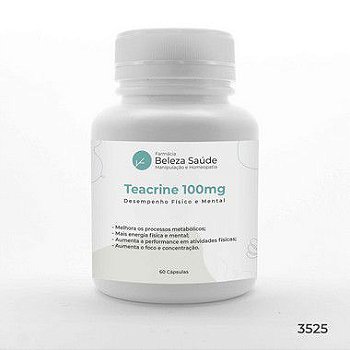 Teacrine 100mg Desempenho Físico e Mental - 60 Cápsulas