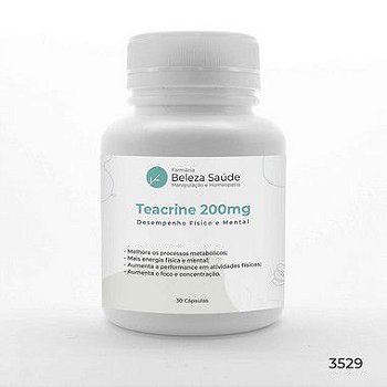 Teacrine 200mg Desempenho Físico e Mental - 30 Cápsulas