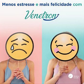 Venetron 25mg : Mais Felicidade, Menos TPM Insônia Stress - 120 Cápsulas