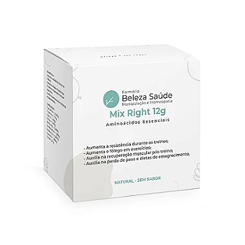 Mix Right 12gr - Aminoácidos Essenciais com a Proporção Molar do Dr. Lair Ribeiro **SEM SABOR**