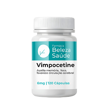 Vimpocetina 6mg : Neuroprotetor Melhora Memória Pensamento - 120 Cápsulas
