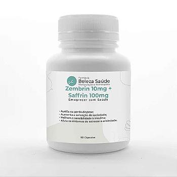 Zembrin 10mg  + Saffrin 100mg : Emagrecer com Saúde - 90 Cápsulas