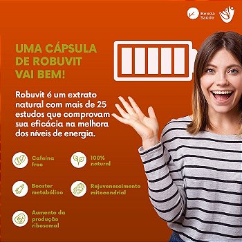 Robuvit 200mg : Fórmula Energética 60 Cápsulas