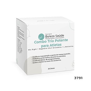 Mix Right + Magnésio Glicil Glutamina + L Metionina : Combo Trio Potente para Atletas - 30 Doses