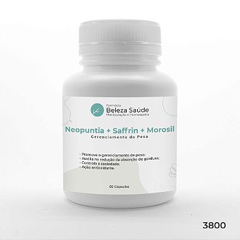 Neopuntia + Saffrin + Morosil - Gerenciamento do Peso - 60 Doses