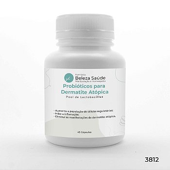 Probióticos para Dermatite Atópica - Pool Lactobacillus - 60 Cápsulas