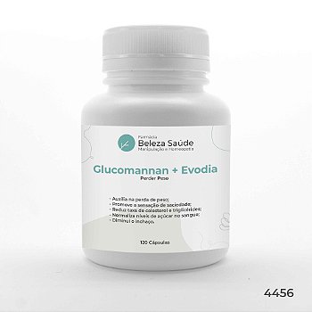 Glucomannan + Evodia : Perder Peso 120 Cápsulas