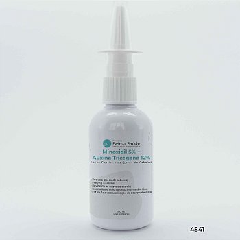 Minoxidil 5% + Auxina Tricogena 12% : Loção Capilar para Queda de Cabelos Calvície - 150ml