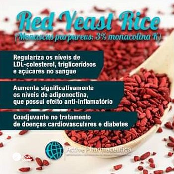 Red Yeast Rice 300mg : 60 Caps - Arroz Vermelho Monascus Purpureus