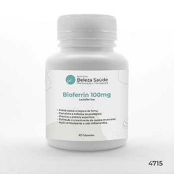Bioferrin 100mg : ( Lactoferrina ) Imunidade 60 Cápsulas
