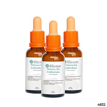 Tintura De Calêndula - Cicatrização : Kit 3 x 100ml